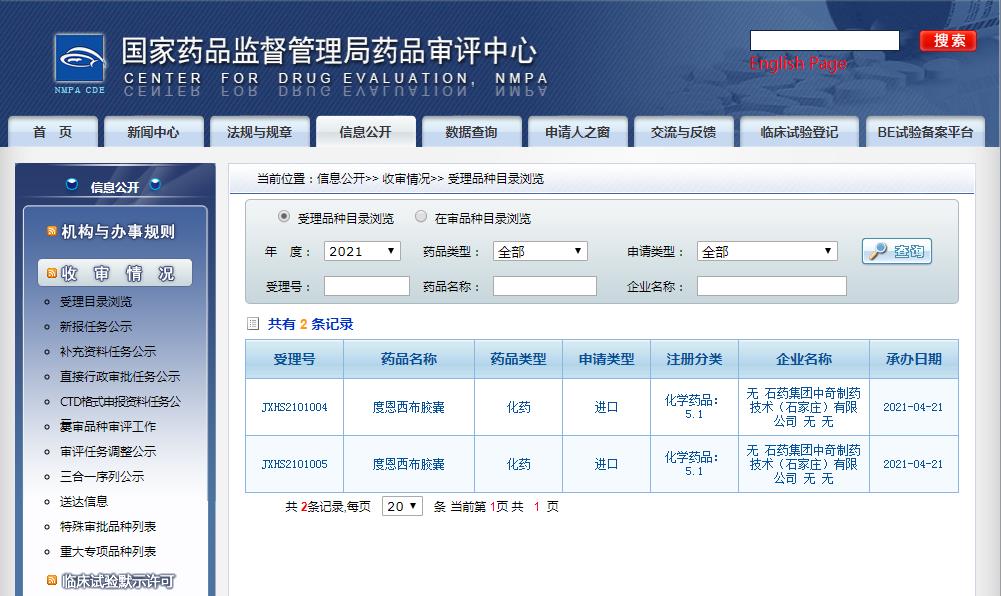 度恩西布膠囊